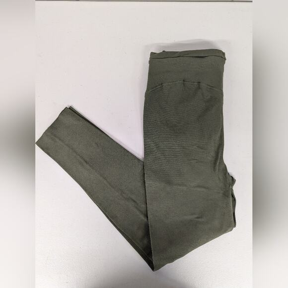 New Free people MOVEMENT army green leggings activewear sz medium m high rise - Picture 5 of 7